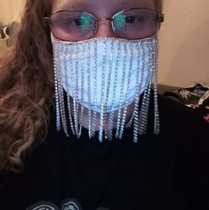 Beautiful handmade bling diamond face masks